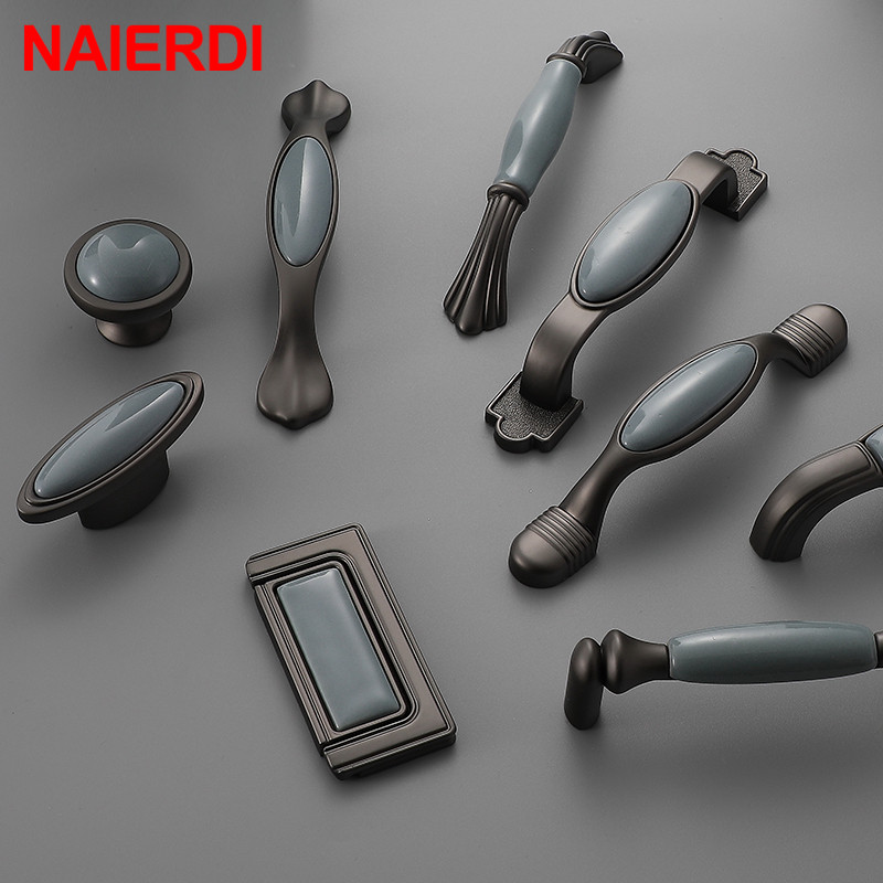 Vintage Furniture Hardware Pulls - Naierdi Gốm Tủ Núm Tay Cầm
