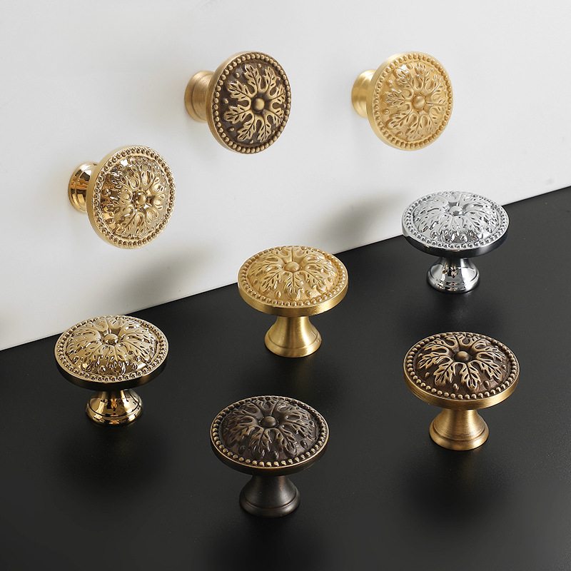 1pcs Satin Brass Cabinet Door  - đánh giá và giá Vintage Furniture Hardware Pulls