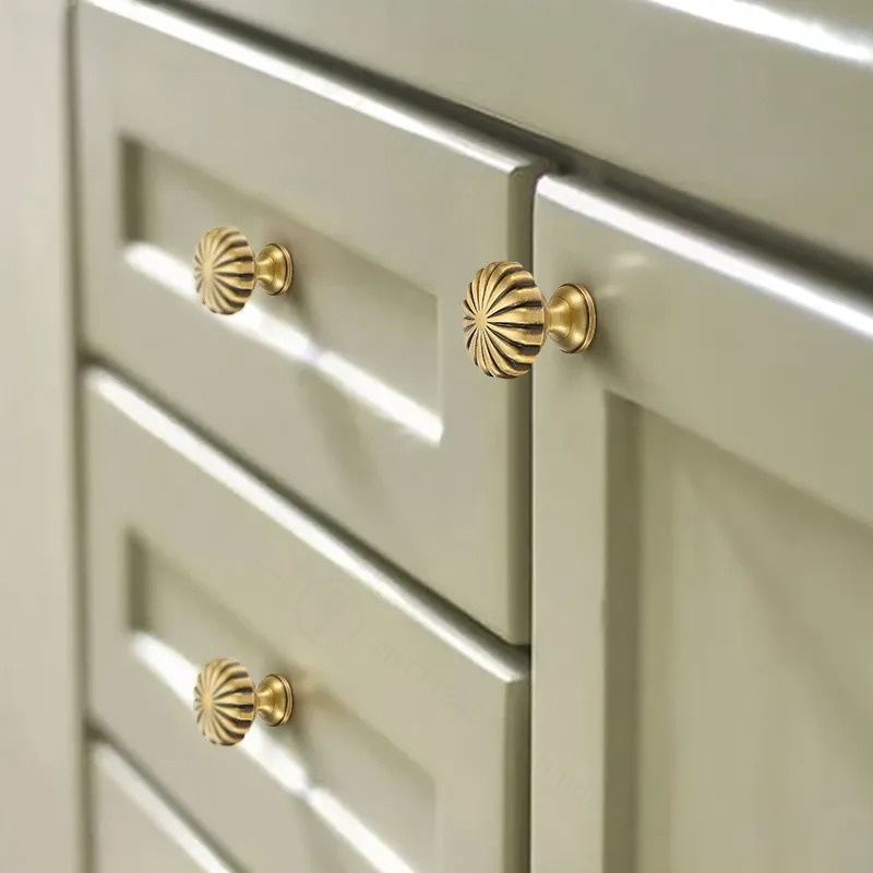 French Simple Brass Ball Knob  - đánh giá và giá Furniture Hardware Brass