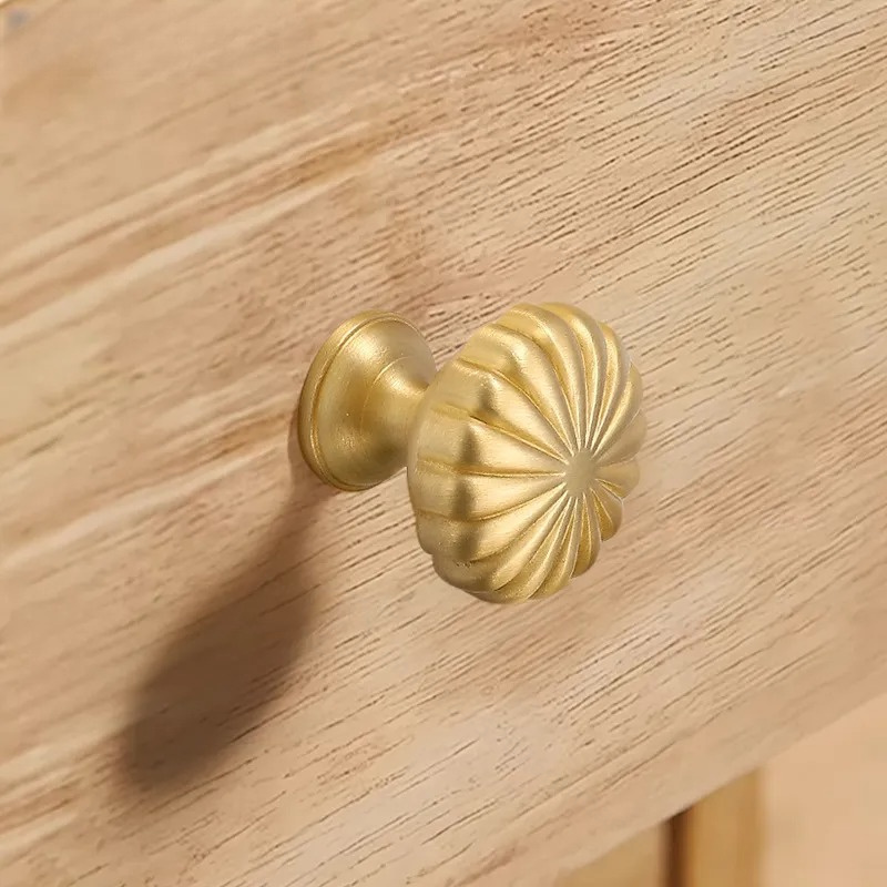 French Simple Brass Ball Knob  - đánh giá và giá Furniture Hardware Brass