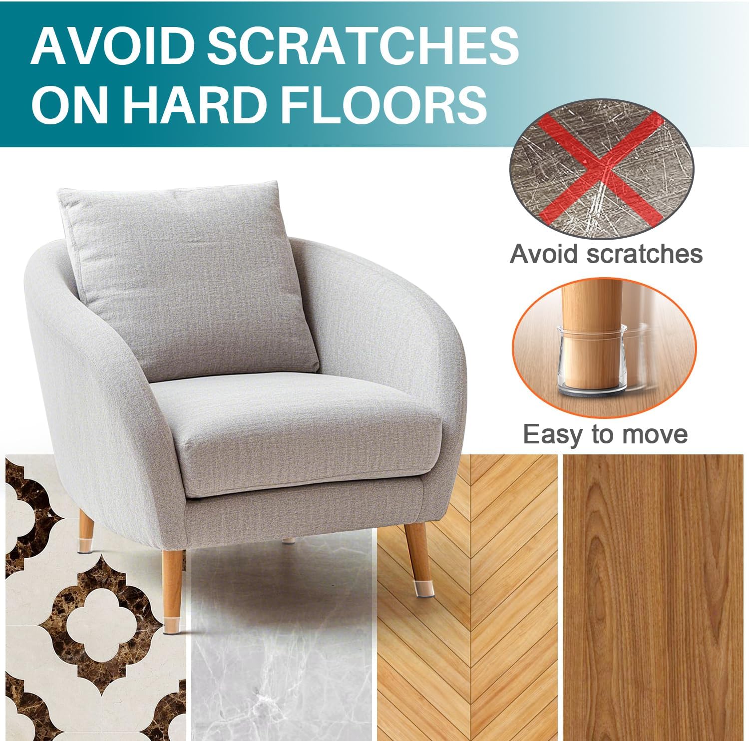 16 Pcs Chair Leg Floor Protect - đánh giá và giá Furniture Foot Pad