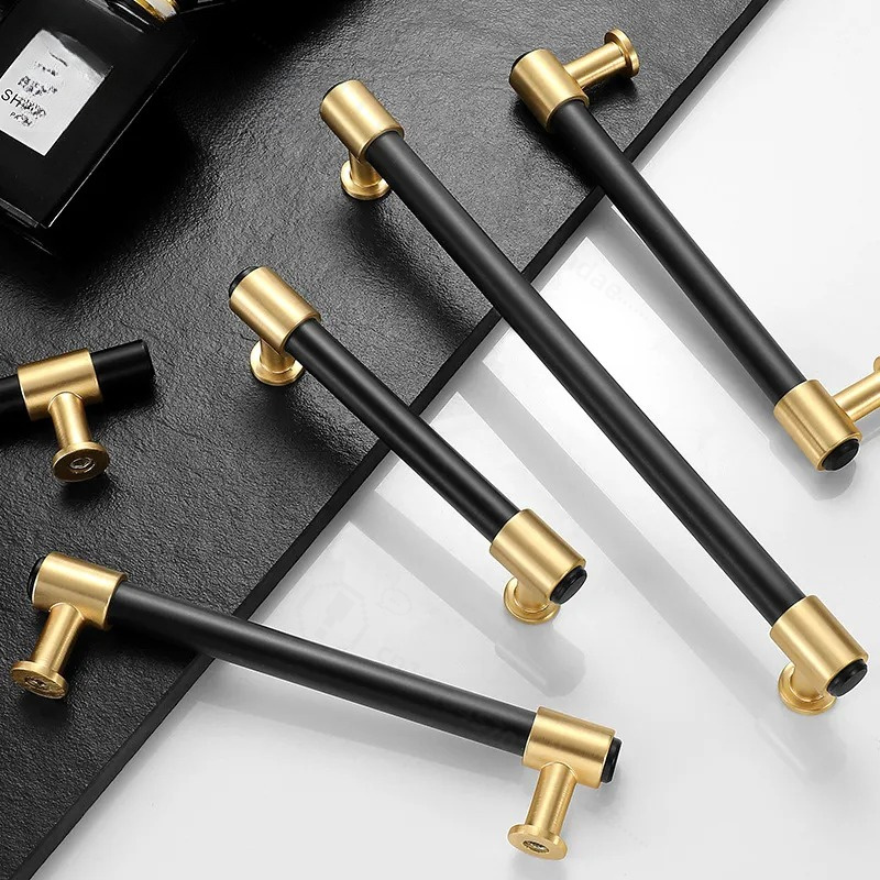 Modern Simple Nordic Black Gol - đánh giá và giá Furniture Hardware Brass