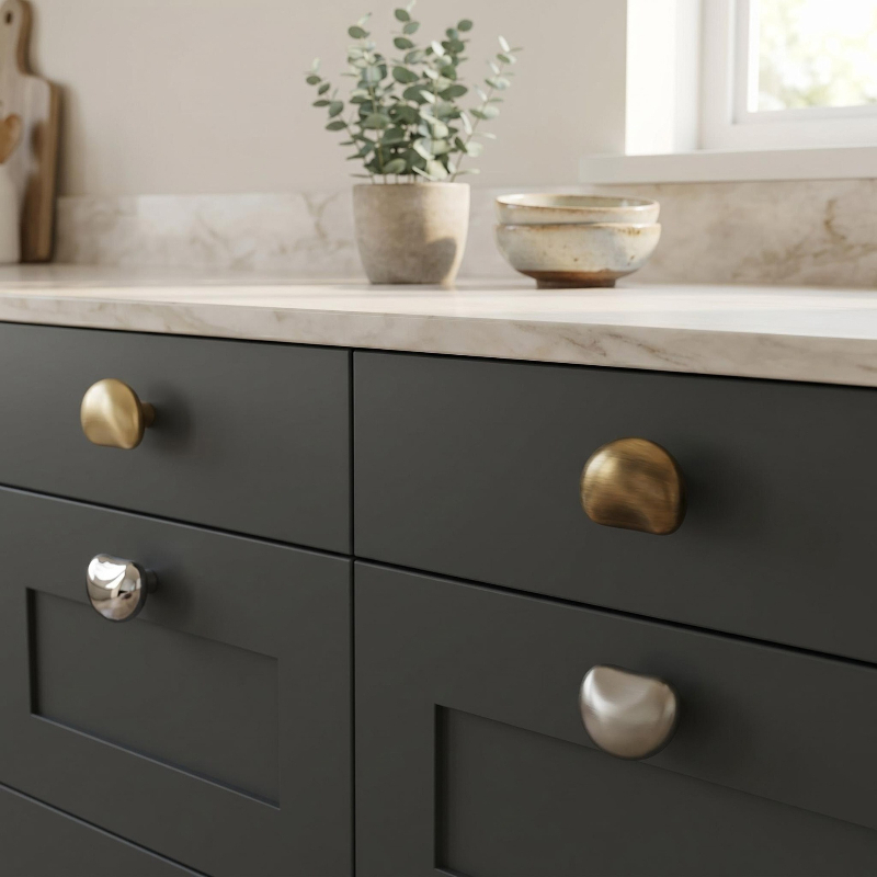 Simple Cabinet Door Knob Pebbl - đánh giá và giá Vintage Furniture Hardware Pulls