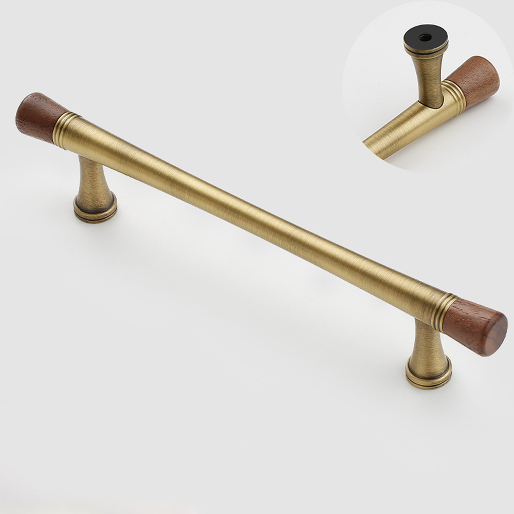 Vintage Walnut Brass Handle Ro - đánh giá và giá Vintage Furniture Hardware Pulls