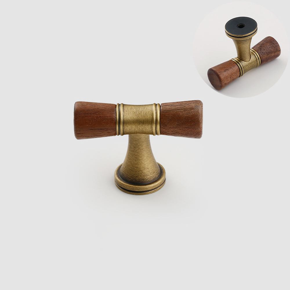 Vintage Walnut Brass Handle Ro - đánh giá và giá Vintage Furniture Hardware Pulls